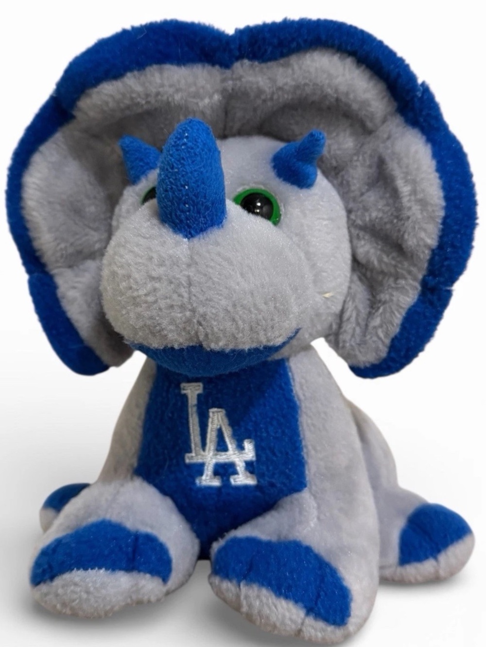 LA Dodgers Triceratops Stuffy Baseball Embroidered Logo Dinosaur Plushy Animal